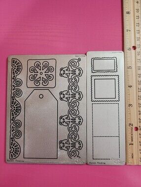 Provo Craft Set Of 2 Paper Cutting Dies Tag And Stamp (1581)
